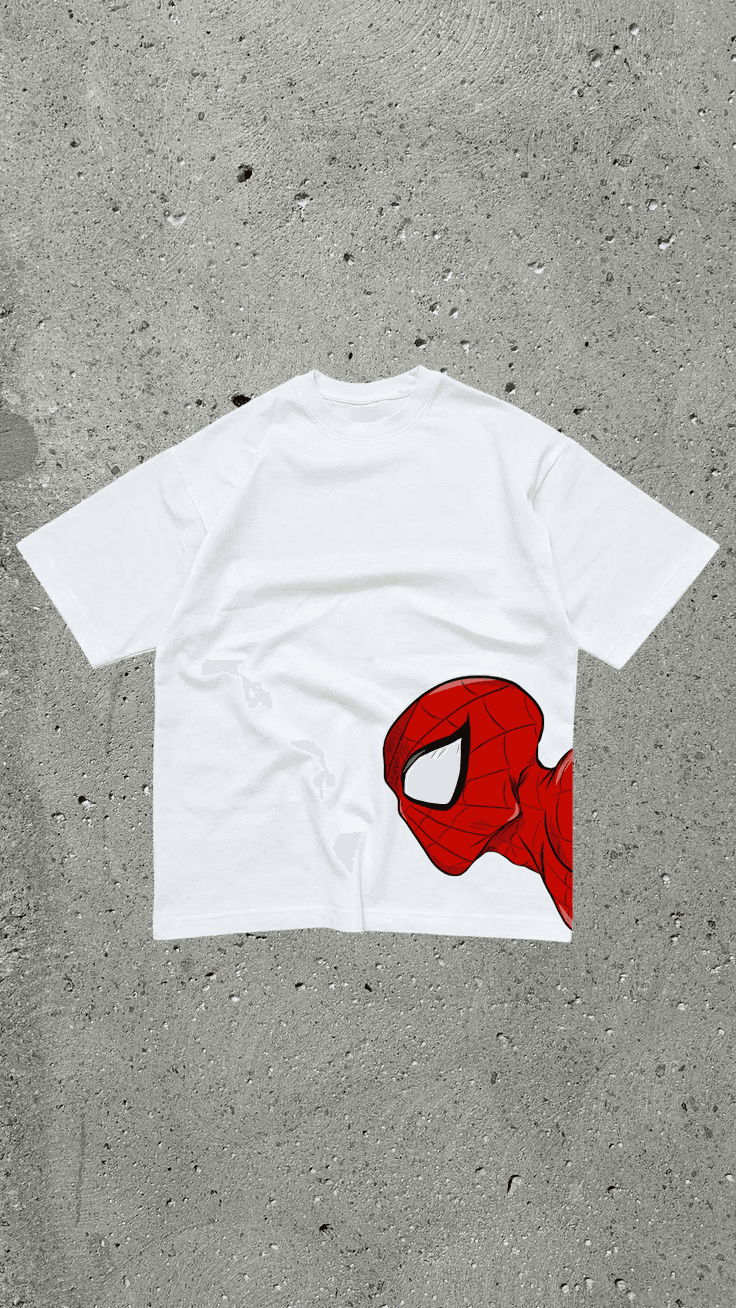spidey oversized white t-shirt