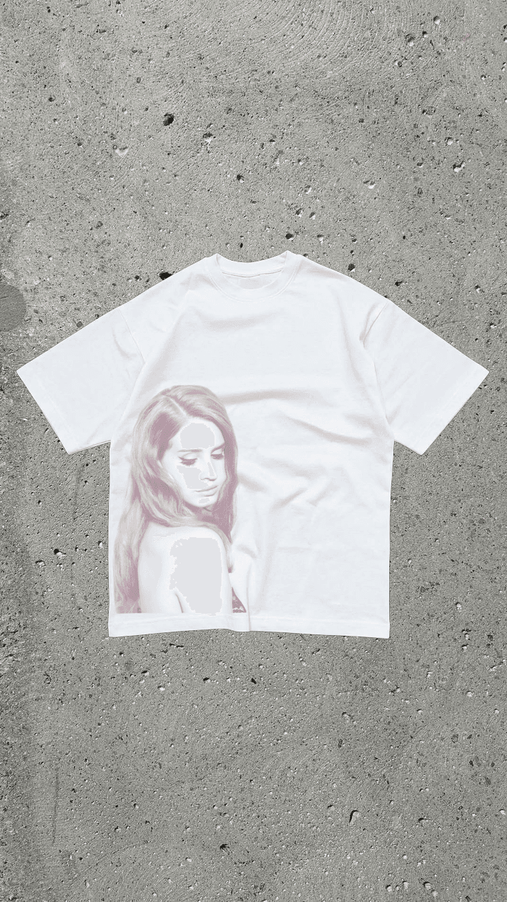 lana del rey oversized white t-shirt